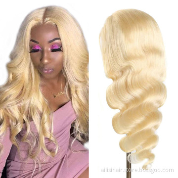 High Quality 150% 180% 250% Blonde 613 Lace Front Wigs HD Lace Preplucked Transparent Lace Wig 100% Human Hair